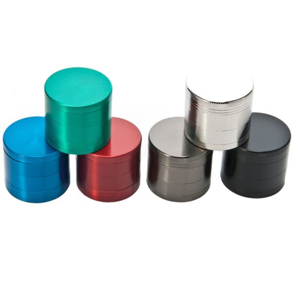 Multicolor Flat Four-Layer Plum Pattern Zinc Alloy Cigarette Grinding Device  Grinding Device Smoking Set Wholesale