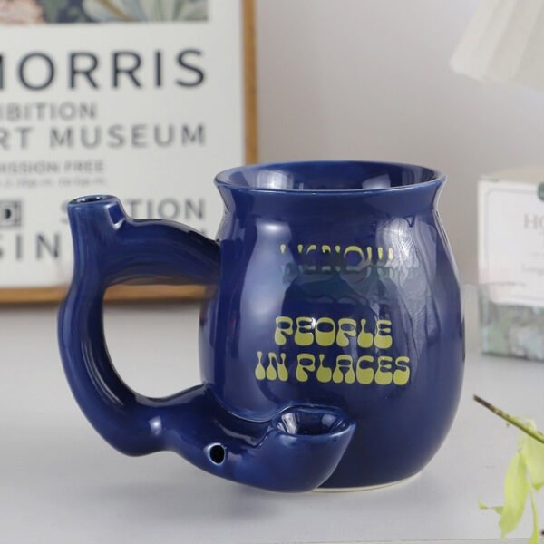 Multi-functional Ceramic Double-layer Coffee Smoking Cup