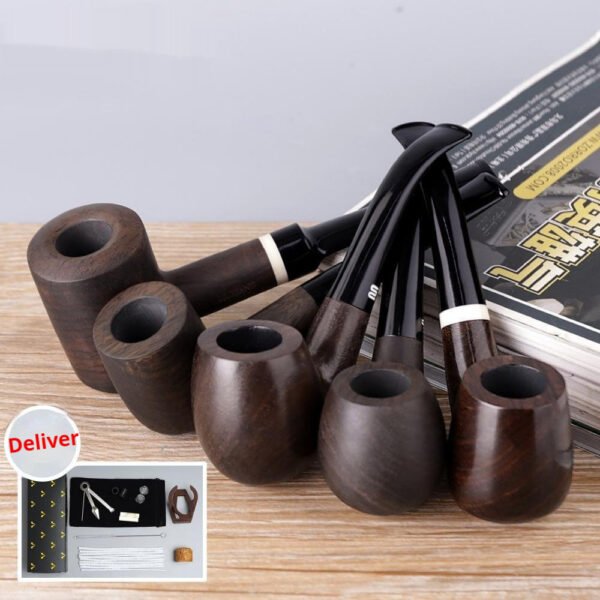 Costustoot Handmade Blackwood Pipe Wooden Smoking Set Pipe Dual-use