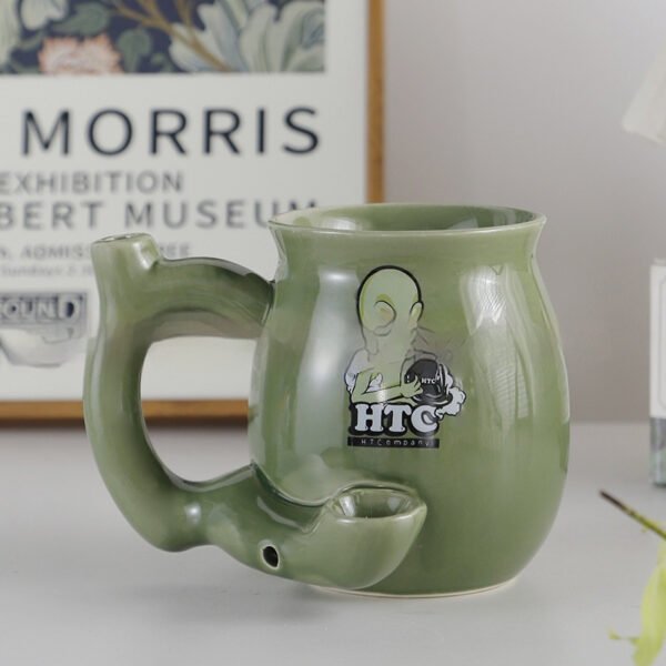 Multi-functional Ceramic Double-layer Coffee Smoking Cup