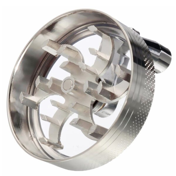 Hand Crank Diameter 55mm Four-layer Zinc Alloy Metal Grinder Cigarette Breaker Smoking Set